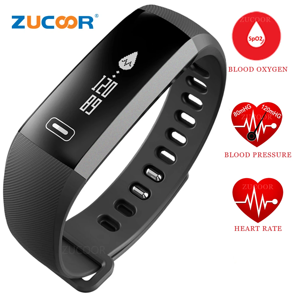 Smart Bracelet Watch Wristband Heart Rate Blood Pressure Oxygen Oximeter Bluetooth Band Sport Activity For iOS
