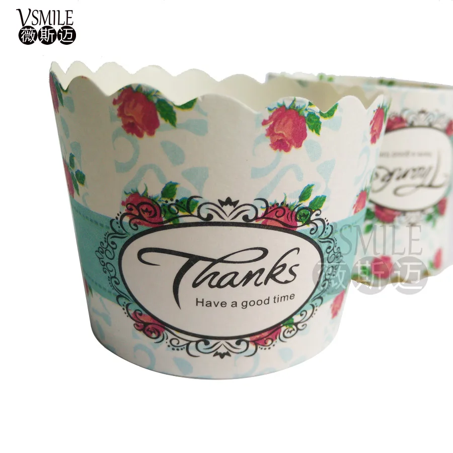 100pcs Rose Butterfly Kitty Design paper baking cupcake cup for