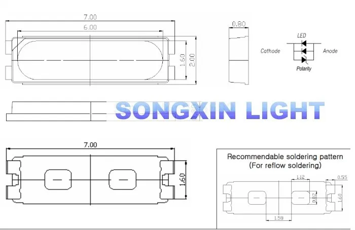 200 шт. для SAMSUNG 7032 светодиодный подсветка Edge светодиодный серии TS732A 3V 7032 SPBWH1732S1B холодный белый ТВ Приложение