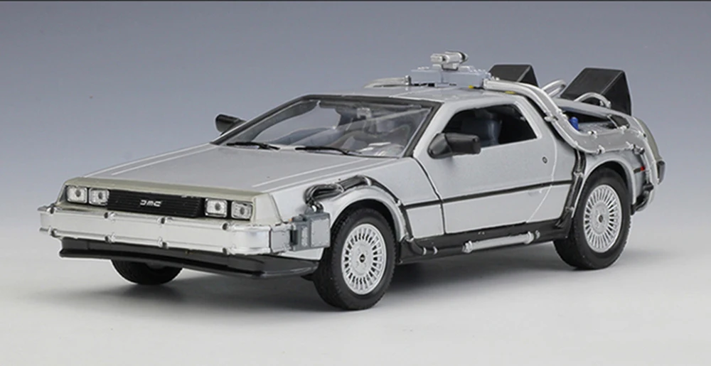 Модель автомобиля из металлического сплава, игрушки, 1:24, литая машина, oart 1, 2, 3, машина времени, DeLorean, DMC-12, модель, welly, Назад в будущее, автомобиль