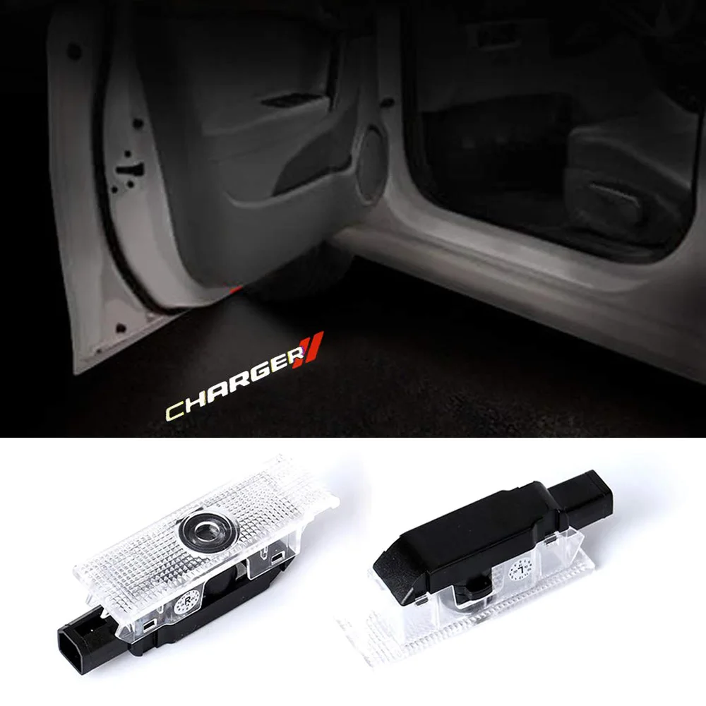 

1-20 Pair Car Door Logo Light 12V LED Shadow Ghost Courtesy Lamp Laser Projector For Dodge Charger Emblem Car Tuning Accessories