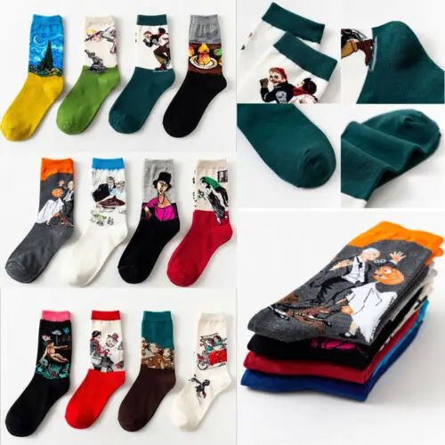 1 пара унисекс женские и мужские Носки с рисунком звездной ночи хлопковые