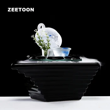 

110V - 240V Table Water Fountain Air Humidifier SPA Aromatherapy Atomizer Essential Oil Diffuser Creative cobblestone Home Decor