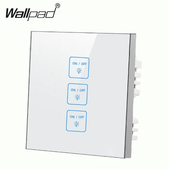 

Luxury 3 gangs 2 way Black Free Customize touch wall switch Tempered Glass wall light switch LED touch switch Free Shipping