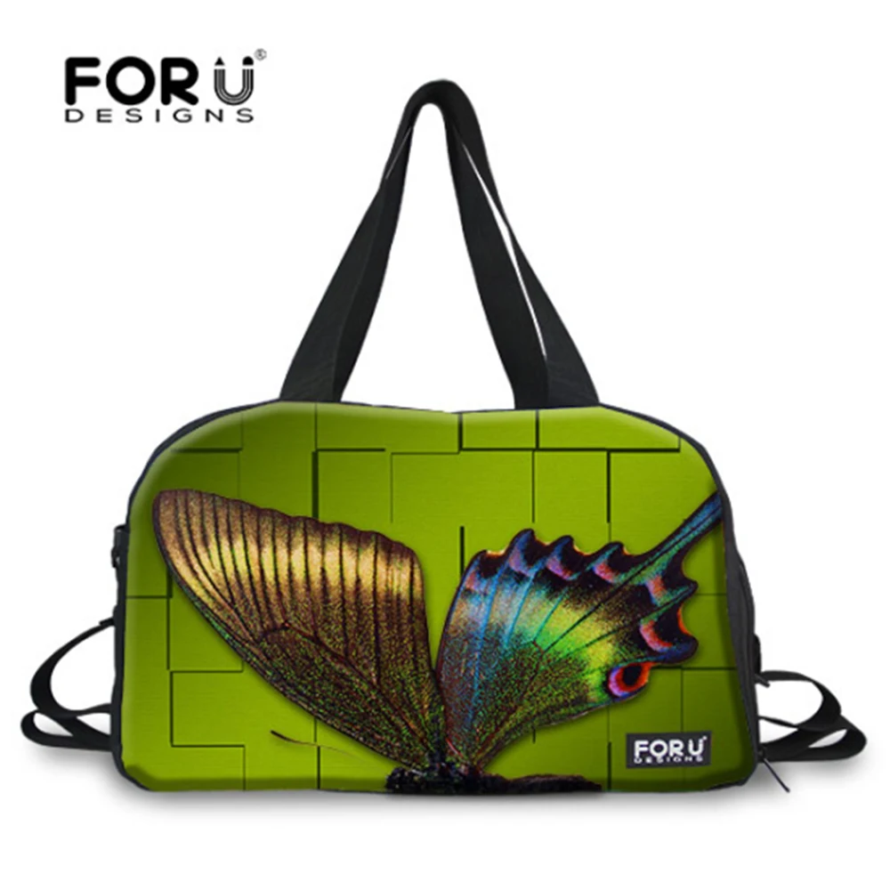 

FORUDESIGNS Large Capacity Butterfly Printing Sport Gym Bag for Women Girls Training Yoga Waterproof Canvas Athletic Bag Outdoor