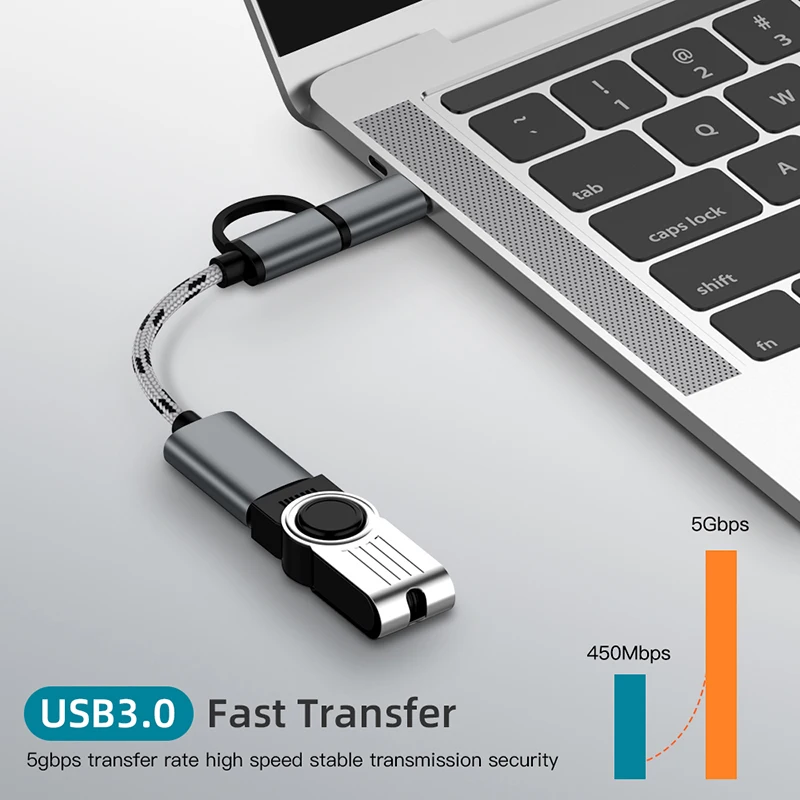 2 в 1 USB 3 0 OTG адаптер кабель для Samsung нейлоновая оплетка Micro Type C синхронизации