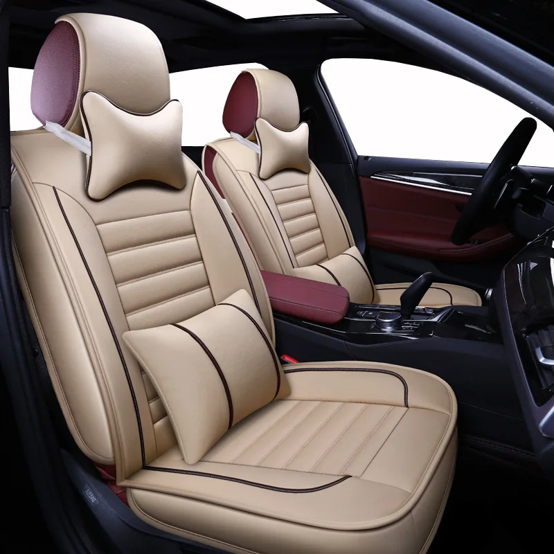 

(Front+Rear)Universal Leather car seat cover For Mazda 3 6 2 CX-4 CX-5 CX-7 Axela ATENZA LAND CRUISER 2 octavia a5 car accessory
