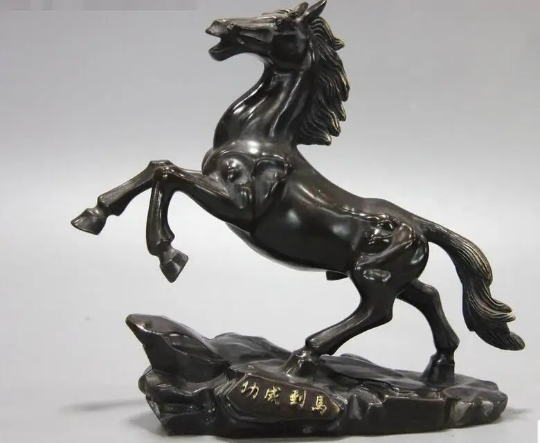 

Chinese Zodiac Animal Bronze Fly Horse Lucky Wealth Win Instant Success Statue