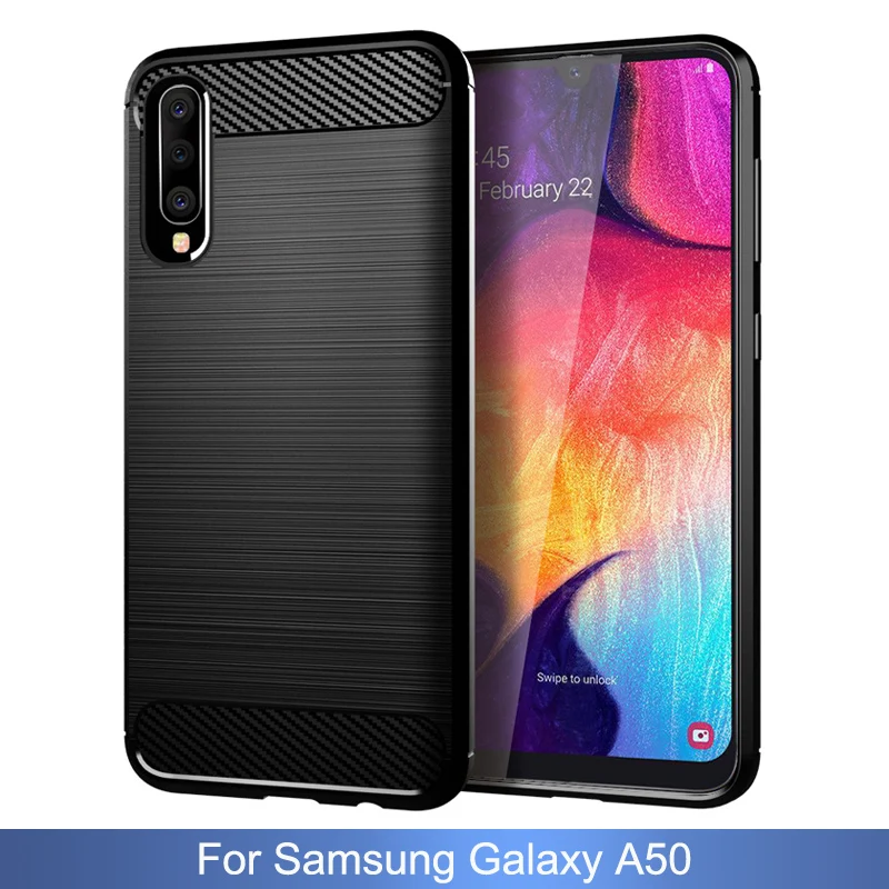 Силиконовый чехол для Samsung Galaxy A50 A40 A30 углеродный мягкий A20 A10 2019 телефона hoesje |