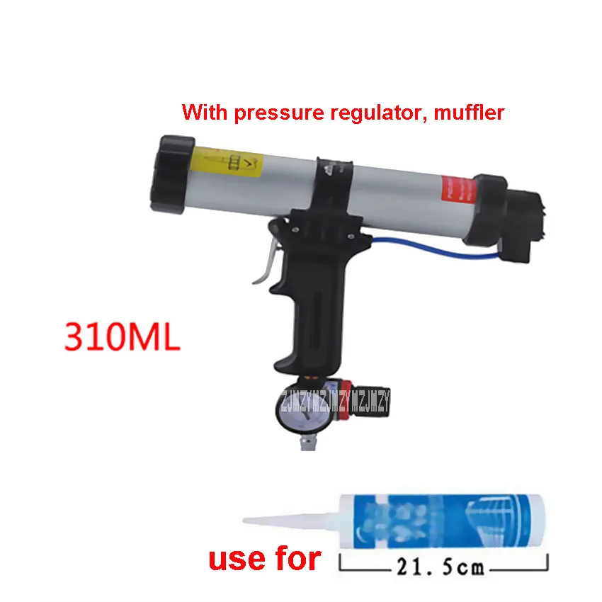 Новый 310 мл картридж тип Пневматический клеевой пистолет силиконовый пистолет подходит для пластмассовый барабан 215 мм-225 м, с регулятором