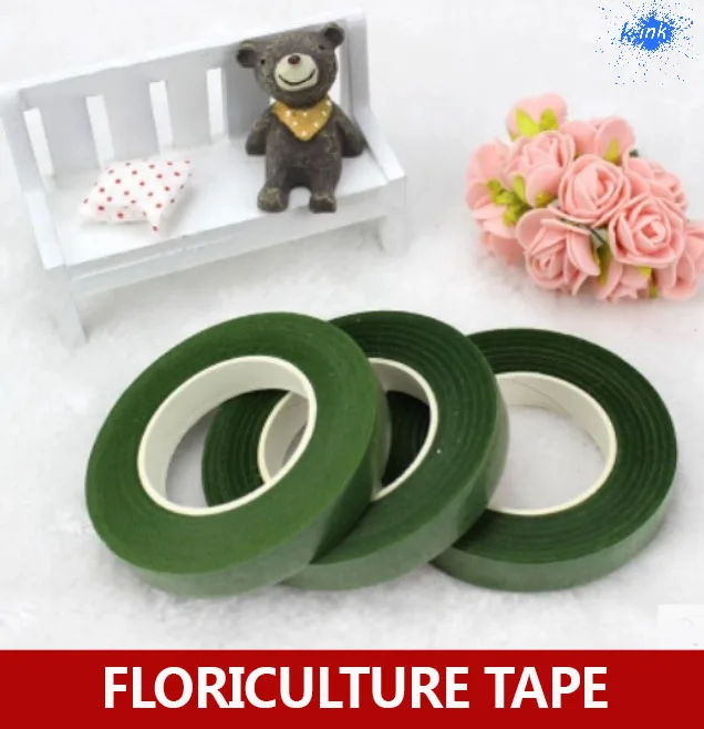 15pcs / lot professional floriculture paper tape , green floral tape