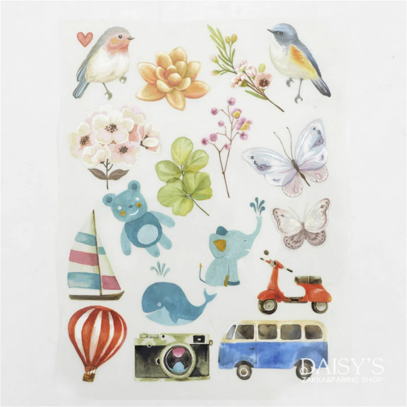 Watercolor floral birds offset printing Clothing Iron On Jacket Appliques Christmas Cartoon Animal Patches Stickers DIY Handmade Watercolor floral birds offset printing Clothing Iron On Jacket Appliques Christmas Cartoon Animal Patches Stickers DIY Handmade