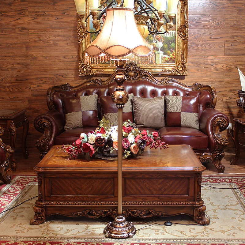 Qiseyuncai-sala de Estar de Estilo Lâmpada de Assoalho Candeeiro de Mesa de Cabeceira Europeu Criativo Retro Vertical Estudo Quarto 39 Qiseyuncai-sala de estar de estilo Europeu lâmpada
