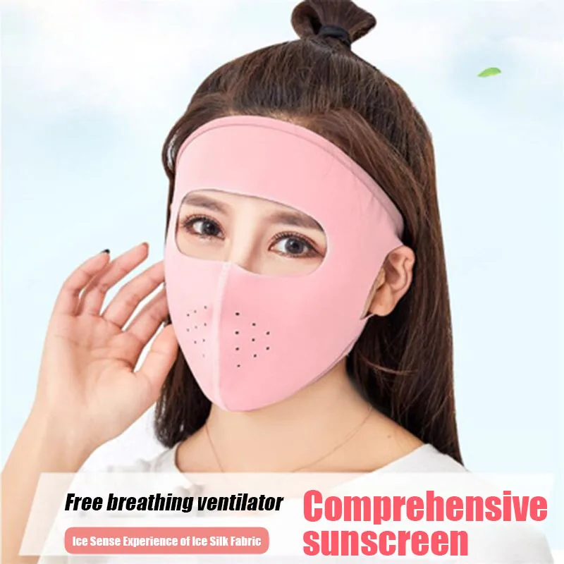 

Hot 5Pcs Summer Sunscreen Full Face Mask Sun UV Protection Ultra Thin Outdoor Mask MCK99