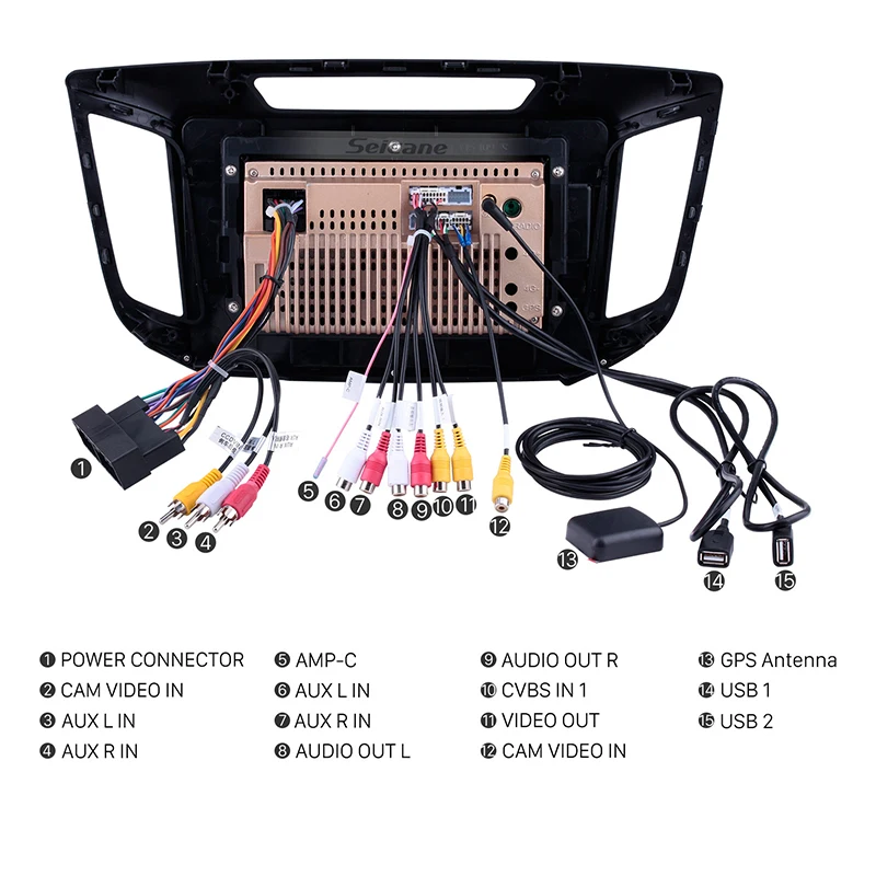 Clearance Seicane 10.1" Android 8.1/7.1 Car Radio Bluetooth GPS Navigation for 2014 2015 Hyundai IX25 HD touchscreen Multimedia Player 4