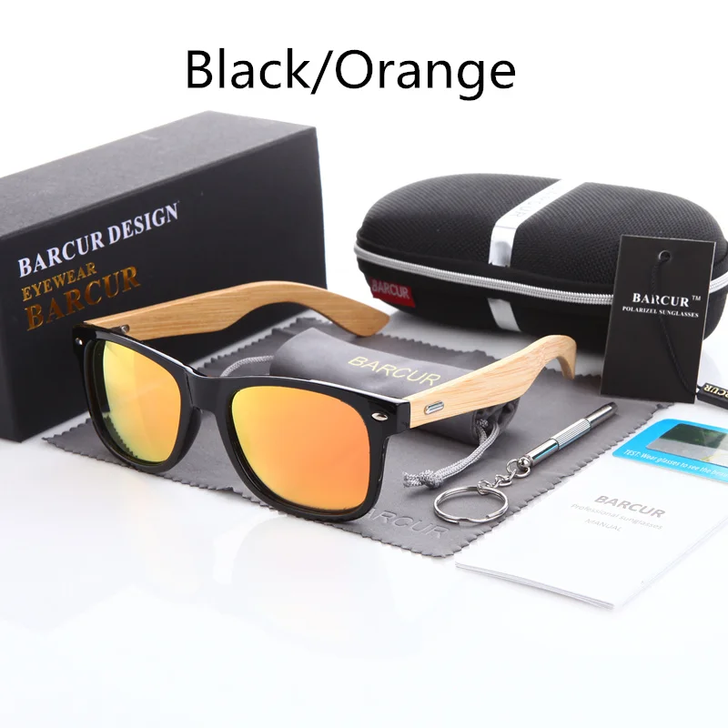 BARCUR Polarized Bamboo Sunglasses Men Women BC4175 BARCUR Polarized Bamboo Sunglasses Men Women BC4175