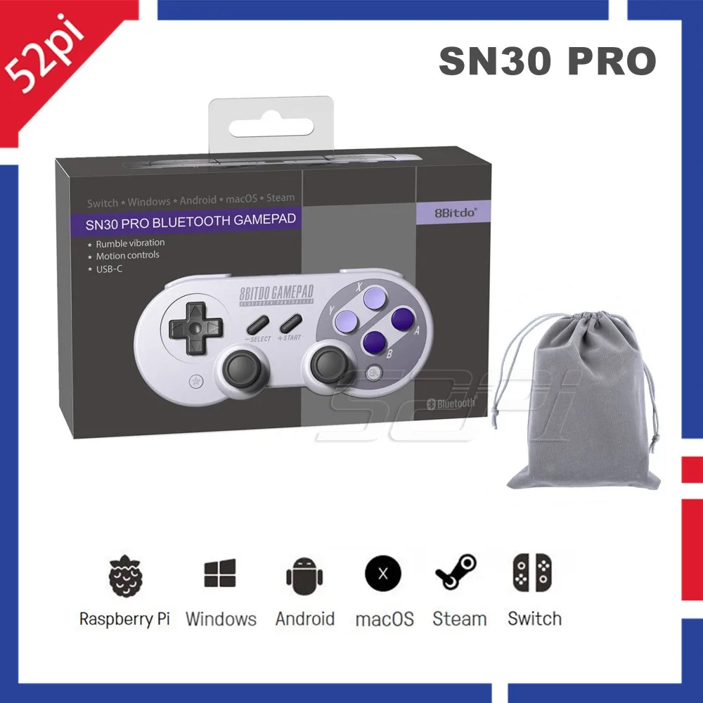 

8BitDo SN30 Pro / SN30 / F30 Pro Wireless Bluetooth Game Controller for Raspberry Pi Windows Android Mac OS Steam Switch