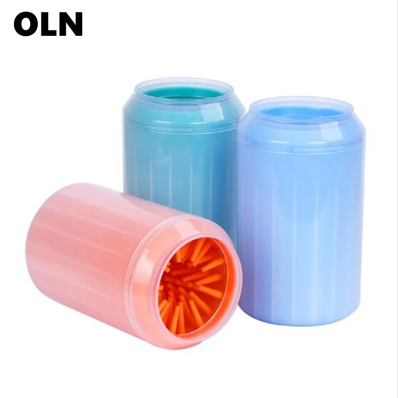 

OLN Portable Pet Foot Washer Cup Dog Combs Soft Silicone Pet Clean Brush Quickly Cleaning Paws Muddy Feet Dog Foot Wash Tool XS