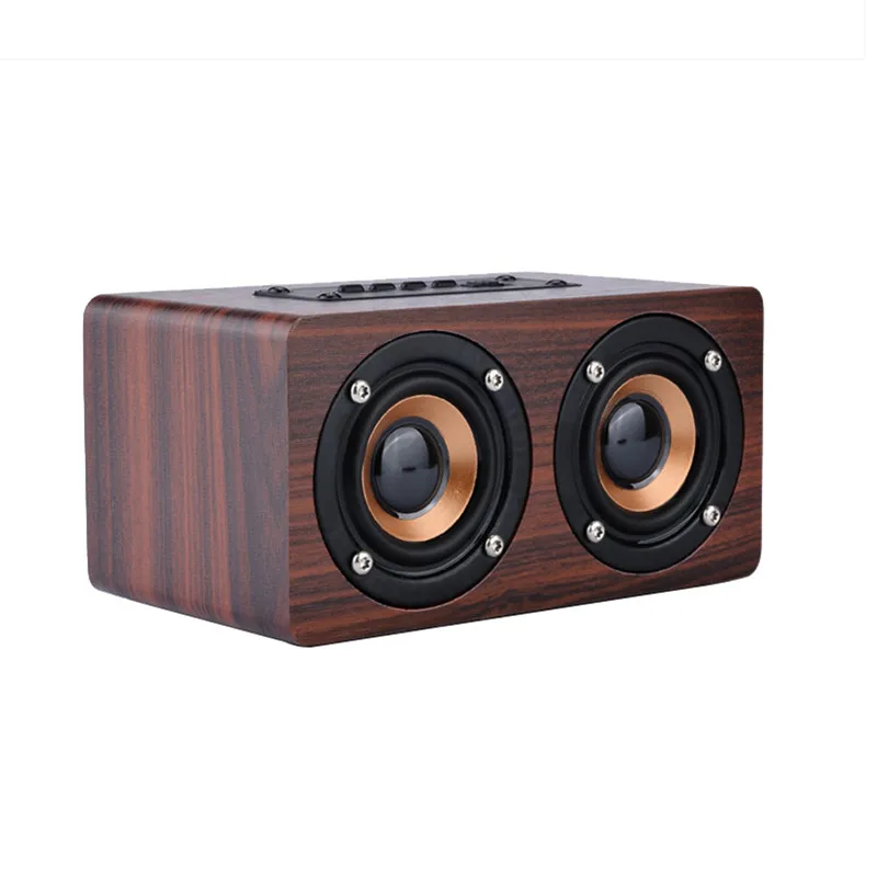 

Mini Portable Bluetooth Wooden Wireless Speaker HiFi Bass Loudspeaker with TF Card AUX Audio Soundbar for Mobile PC caixa de som