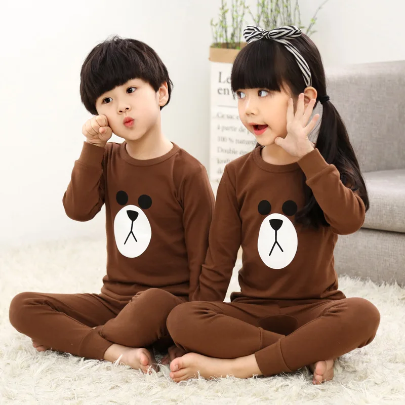 Ensemble de vêtements pour enfants | Ensemble de Pyjamas pour garçons, vêtements de nuit imprimés, design de dessin animé, en coton