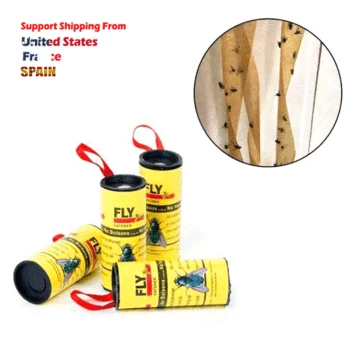 

4 rolls fly trap sticky fly card eliminate flying insects insect house glue paper catcher trap fly insect mosquito killer