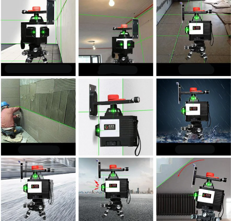 

12 lines Green laser level meter 3D laser level 360 Rotary Wall Multi Line Automatic Self-Leveling Laser Level