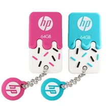 hp USB Flash 64 ГБ 32 ГБ 16 ГБ силиконовая Флешка v178 синий и розовый милая девушка студентов Творческий DJ музыка Memory Stick 32G