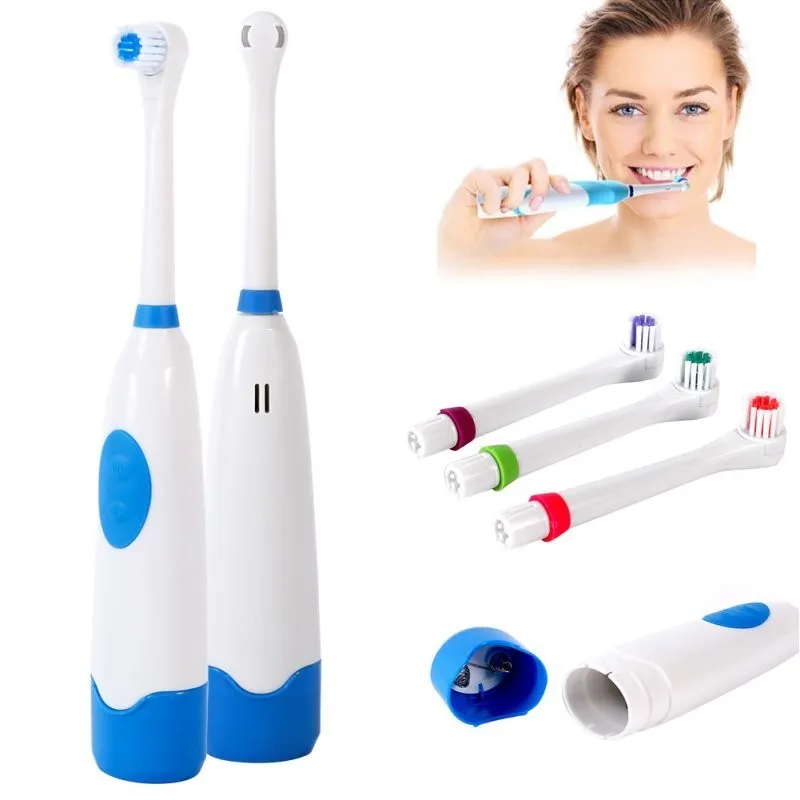 В моде профессиональная электрическая зубная щетка для дома устройства для ухода за полостью рта Тип вращения электрическая зубная щетка es с четырьмя щеточными головками