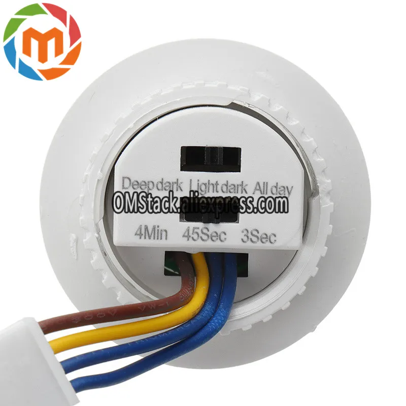 1PC-AC85-265V40mm-PIR-Infrared-Ray-Motion-Sensor-Switch-Time-Delay-Adjustable-Ceiling-Mode-Detector-Switching (1)