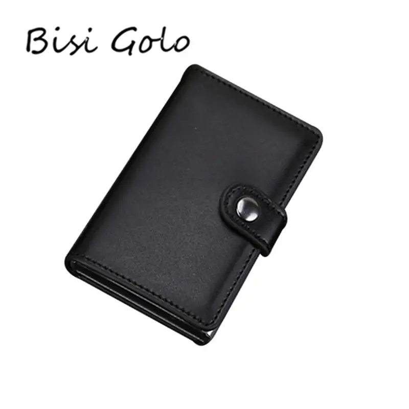 

BISI GORO 2019 Unisex Credit Card Holder With RFID Anti-theif Aluminium Business Card Holder Men and Women Mini Card Wallet