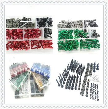 

Motorcycle Fairing Body Bolts Kit Spire Screw Nuts set Clips for Kawasaki ZR750 ZEPHYR ZX-6 ZX9R ZXR400 ZZR600 VERSYS 1000