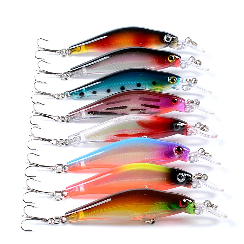 

feather hook Minnow 8cm/6.3g fishing lure spinner blades Floating type accessories Fishing Tackle squid jigs Bionic bait sabiki