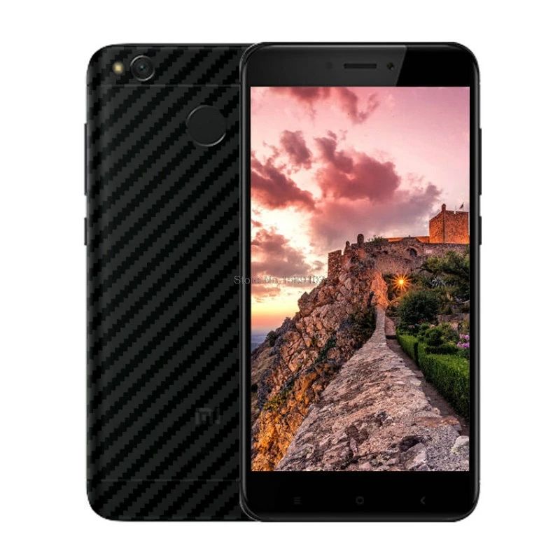 

3 Pcs/Lot UltraThin Slim Clear Transparent Carbon Fiber Sticker For Xiaomi Redmi 4X 5.0" Anti-Scratch Protective Back Film Skin