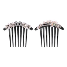 1 шт. Модный женский горный хрусталь павлин, цветок расческа цветок заколка для волос и высококачественный