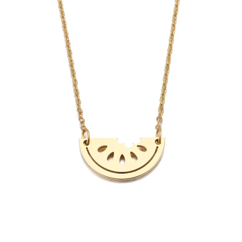 Hibobi Stainless Steel Necklace Women Jewelry Watermelon Trendy Necklaces Pendants Chain Donot Fade Valentine's Day Gift (5)