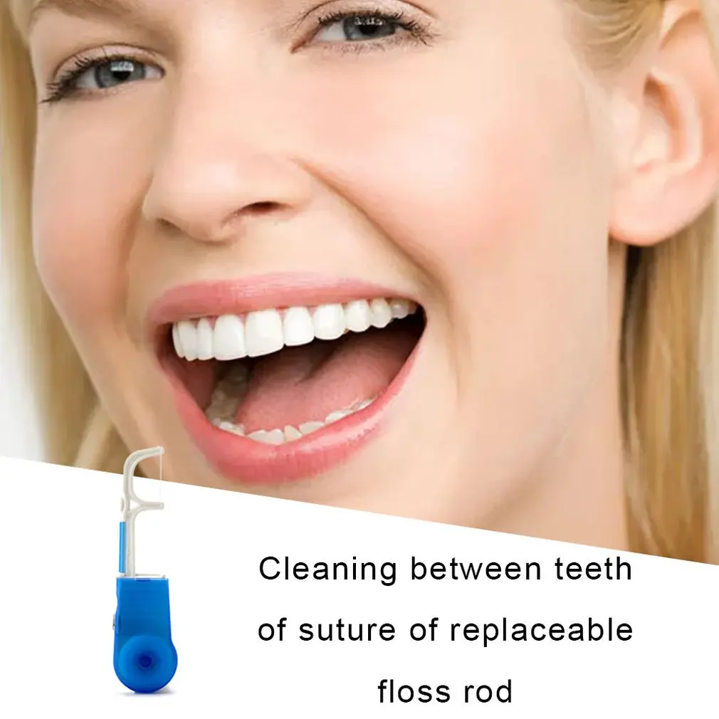 Держатель зубной нити пластик Прочный Замена с 30 м зубная нить выбирает держатель Организатор стойки для Очищение ротовой полости