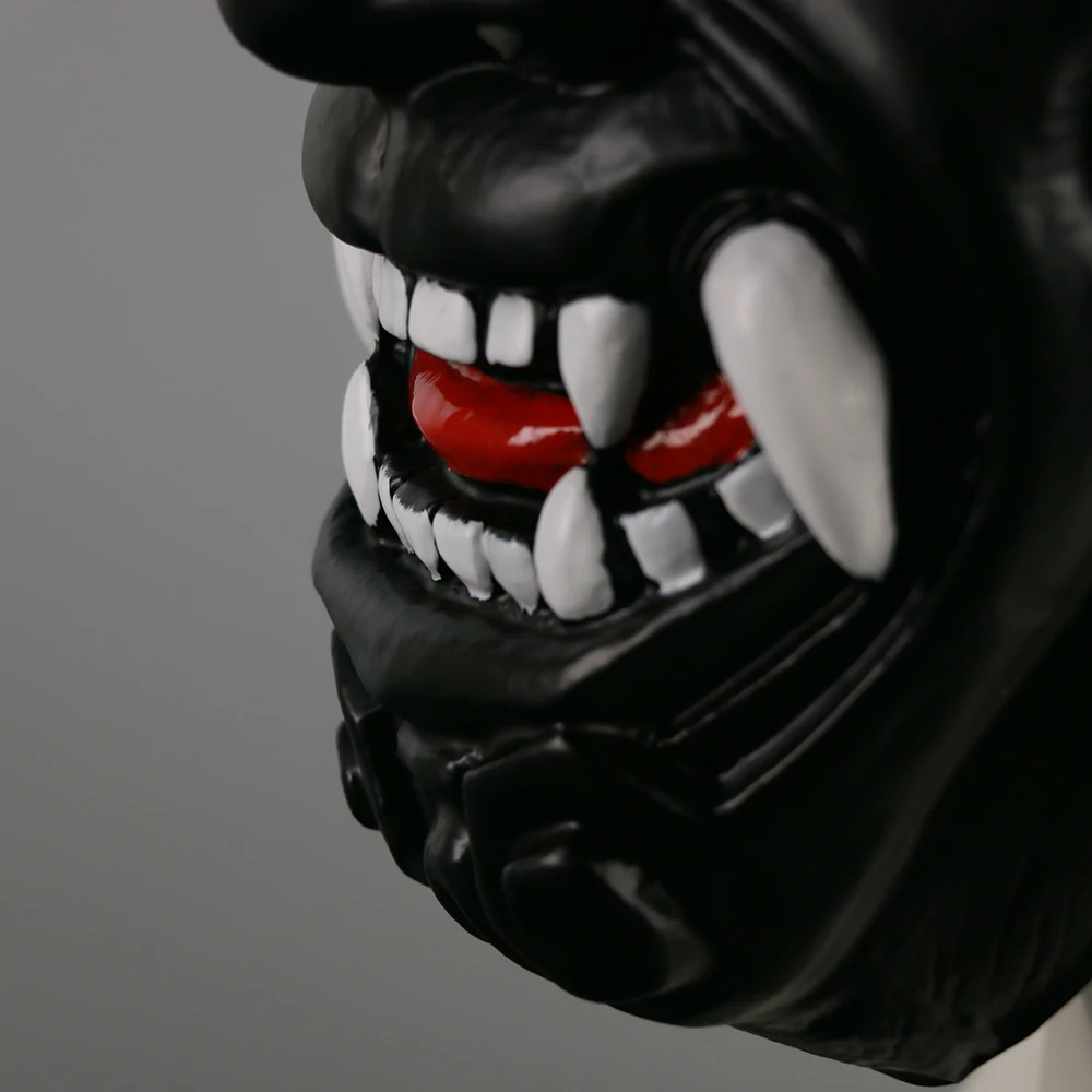 Half Cover Knight Warrior Samurai Mask Airsoft Mask Halloween Cosplay Costume Wall Mask Hannya Kabuki Evil Demon Onimaru Mask (3)