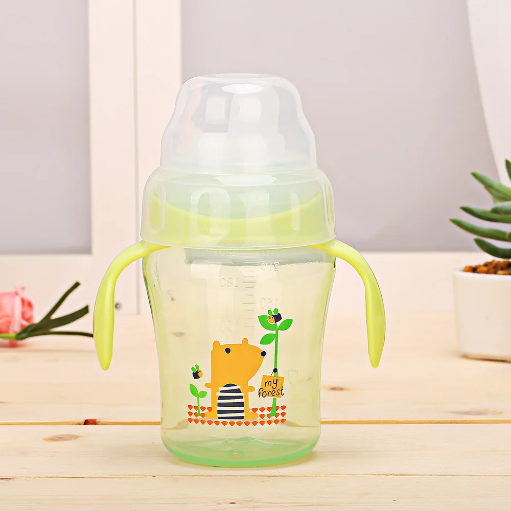 

Baby Kettle Cartoon Deer Print 240ml Baby Drink Cup Baby Training Cup Child Kettle Soft Mouth Duck Cup Baby Products