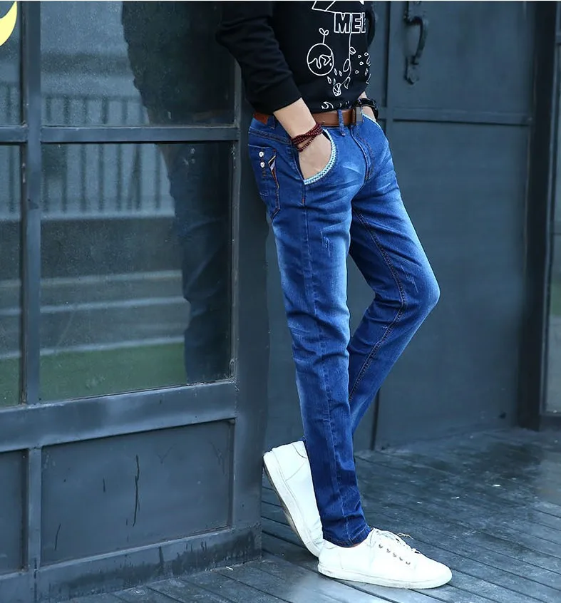  Autumn Winter Men Activities Warm Jeans High Quality Casual Male Jeans Warm Flocking Warm Soft Man Fashion Plus Fleece jeans