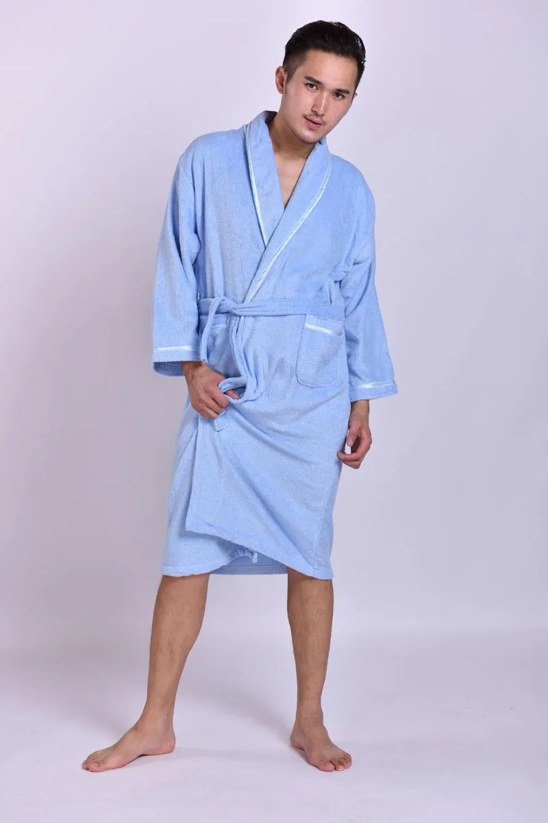 Марки халат- хлопок банный халат унисекс твердых халат Spa банный халат пижама толстый длинный ночной сорочке пристально Ожоги являются единственным видом травм