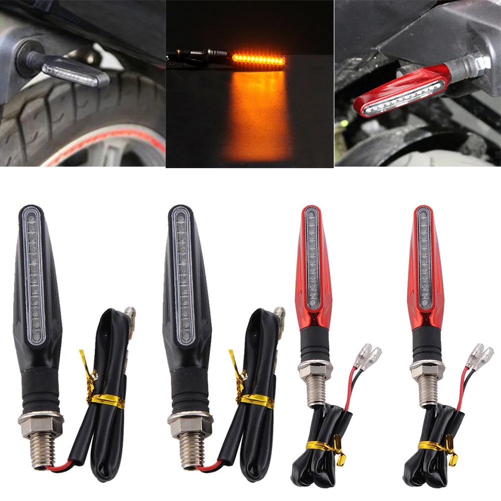 12V 12LED Motorbike Turn Signal Light Universal Motorcycle Bike Two