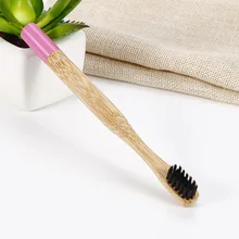 Детская бамбуковая зубная щетка натуральная Экологичная Мягкая головка из бамбука черная щетина угольная зубная щетка Brosse Bambou