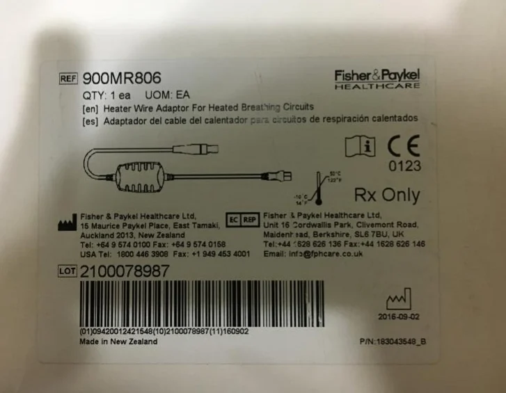

Heater Wire Adaptor For Heated Breathing Circuits PN 900MR806 ,For MR850 Humidifiers,Heated New Original