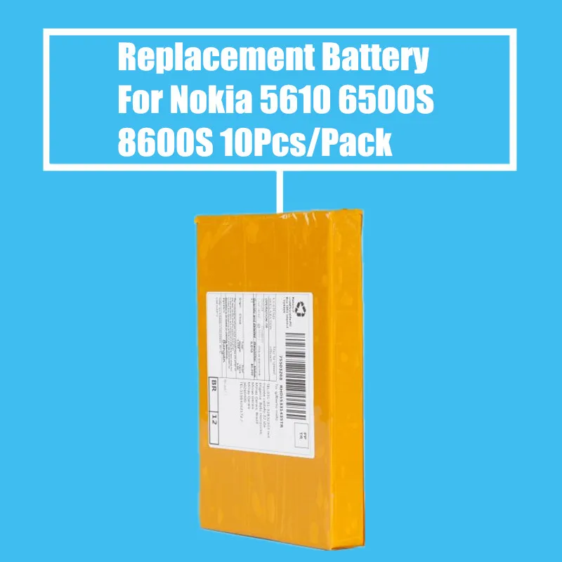 10Pcs/Pack Replacement Battery 900mah for Nokia 5700/5610/5611/5710