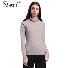 Sparsil Женская Осенняя водолазка из ангорской смеси, вязаные свитера, пуловеры, Зимний вязаный мягкий тонкий стильный свитер с длинным рукавом