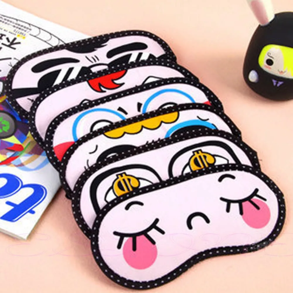 

New Cute Sleeping Eye Mask Blindfold Shade Travel Aid Sleep Goggles Eye Patch