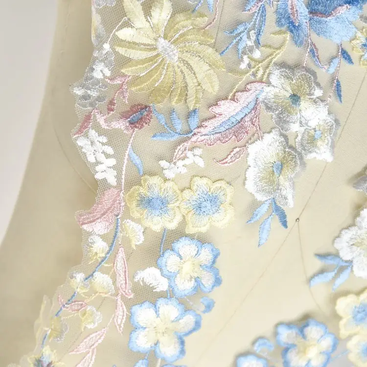beaded flowers embroidery lace appliques4