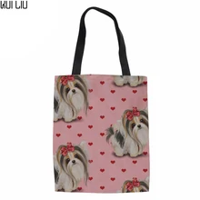 Женская хозяйственная сумка Женская Складная Сумочка Йоркширский принт сумки на плечо пляжная сумка модная ручная сумка для лета