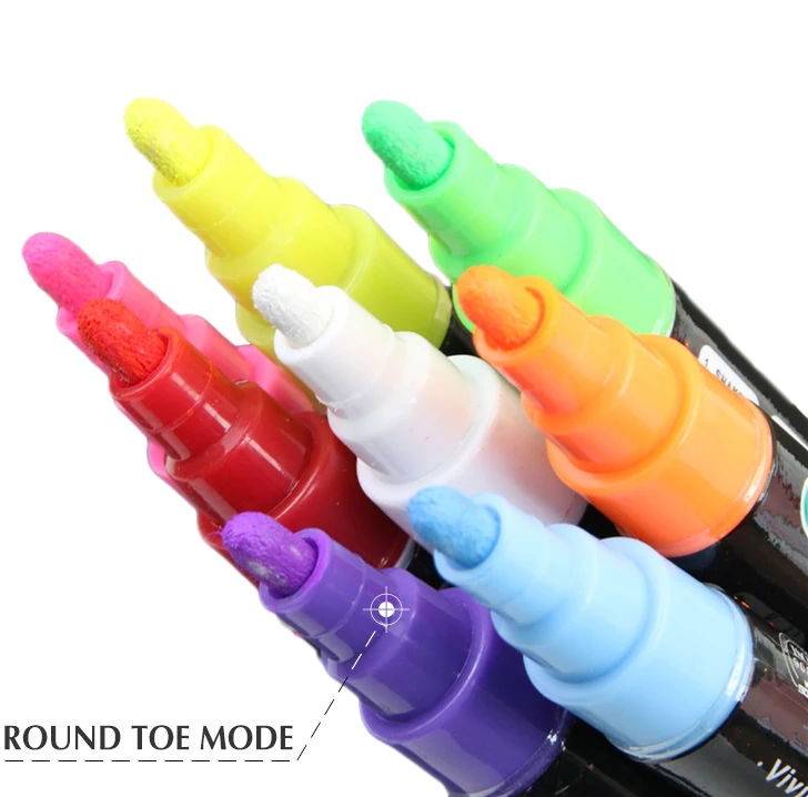 XINDI Жидкий Мел хайлайтер флуоресцентный маркер ручка стираемый разноцветный художественный Рисунок для белой доски стеклянная доска