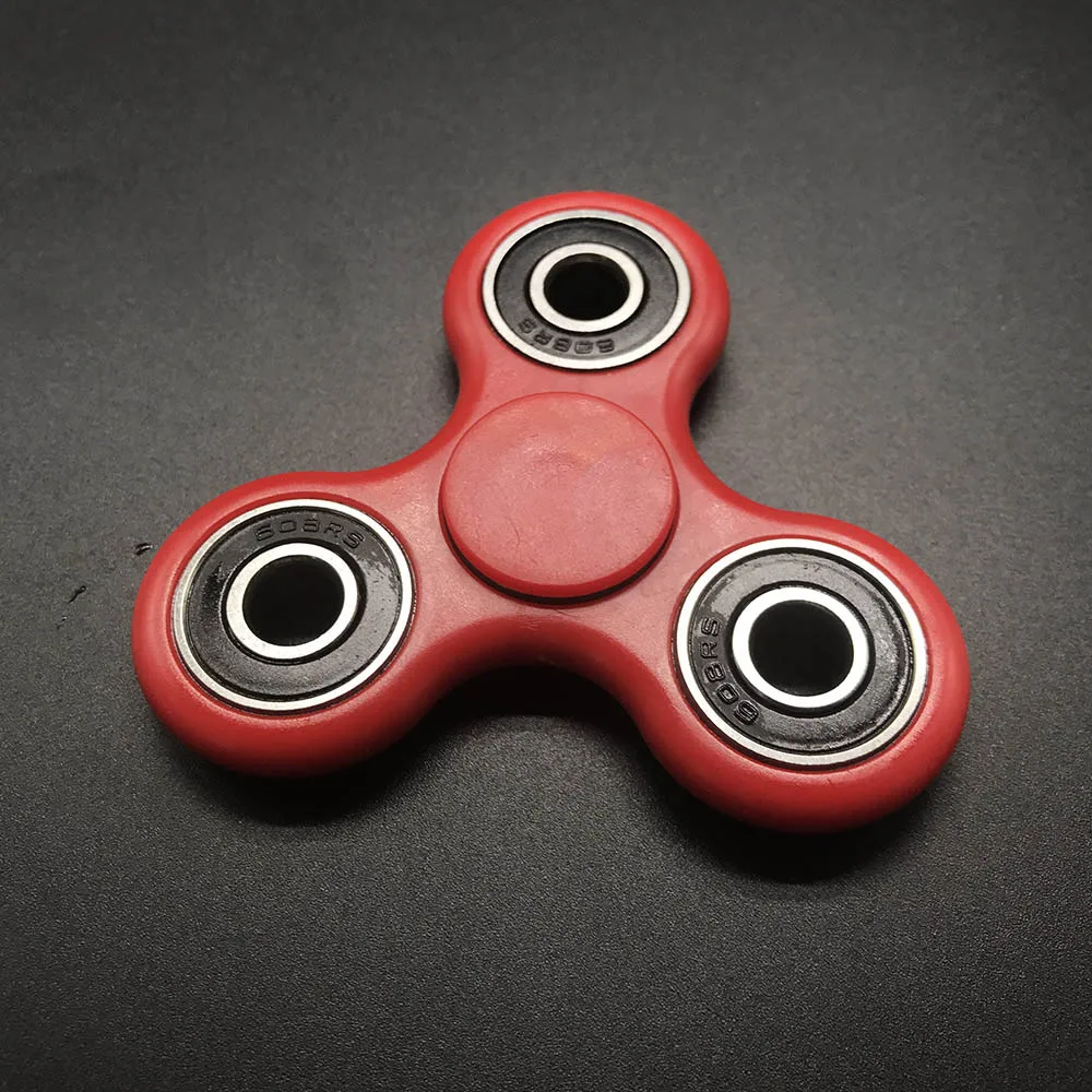 Стальные Бусины фиджет Спиннер пластик Tri-Spinner EDC ручной Спиннер для аутизма и СДВГ долгое время анти-стресс Спиннер игрушки - Цвет: With retail box